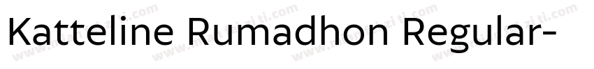 Katteline Rumadhon Regular字体转换